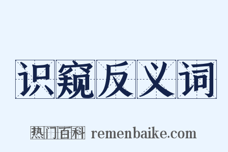 识窥反义词是什么意思的图片